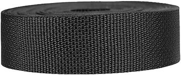 Strapworks Lightweight Polypropylene Webbing - Poly Strapping for Outdoor DIY Gear Repair, Pet Collars, Crafts – 1.5 Inch x 10 Yards - Black