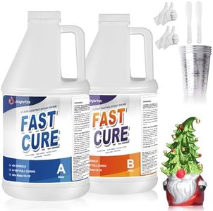 Fast Cure Epoxy Resin 1 Gallon,4 Hours Demold Resin, Crystal Clear, Bubble-Free, Anti-Yellowing Resin and Hardener for Arts, Crafts, Jewelry, Coasters, Keychains, Molds