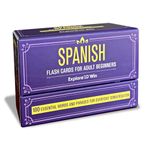 Spanish Flash Cards for Adult Beginners - Learn 100+ Verbs, Words, and Phrases for Everyday Conversation - 100 Spanish Vocabulary Language Learning Cards - Gift for Adults, Travelers, and Students