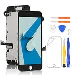 Yodoit for iPhone 7 Screen Replacement Black With Front Camera, Earpiece Speaker, Shield plate, LCD Display Touch Digitizer Assembly + Repair Tool, Screen Protector