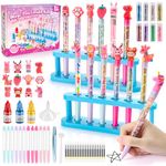 DIY 12 3D Pens Creator Studio Kit for 5-12 Years Olds Gifts, Girls Birthday Present Creative Arts and Craft Kits for kids Girls Toys Age 5-12 Party Bag Filler for kids Gifts for 5-12 Year Olds