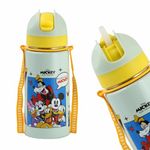 SKI Homeware TANGO Stainless Steel-304 grade Water Bottle for School, Kids favourite character prints | wide mouth | leak proof sipper | light weight | BPA Free & Food Grade - 550ML (Mickey & Friends)