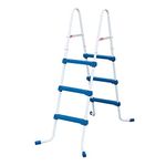 Funsicle SureStep 3 Step Lightweight Steel Ladder with Heavy Duty Material for Outdoor above Ground Swimming Pool, Blue and White