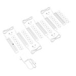 EShine White Finish 6 Panels 7 inch Compact Size LED Dimmable Under Cabinet Lighting Kit, Hand Wave Activated - Touchless Dimming Control, Warm White (3000K)