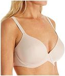 Maidenform One Fab Fit Underwire Bra, Push-Up T-Shirt Bra, Modern Demi Bra, Lightly Padded Bra with Convertible Straps, Sandshell, 32C