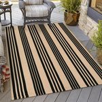 OJIA Outdoor Area Rugs 4'x6', Black