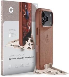 GEOMETRICAL Pocket Tripod PROv2 Universal Kit – Standard Fit Tripod for iPhone & Android, Adjustable Angles – Card-Size, Ultra-Compact Phone Tripod Stand for Photo & Video Creation – Oyster Grey