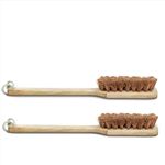 Palmera Coir Body Brush for Dry Brushing- Removes Dead Skin, Treats Cellulite & Stimulates Blood Flow (25cm, Brown) (Pack of 2)