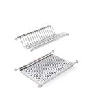 Emuca - Stainless Steel Dish Drying Rack for Standard 50 cm Width Kitchen Cabinet, Inner Width Module 435 -470 mm