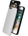 iPhone 6 Plus Case, GOOSPERY [Sliding Card Holder] Protective Dual Layer Bumper [TPU+PC] Cover with Card Slot Wallet for Apple iPhone 6 Plus (Silver) IP6P-SKY-SIL