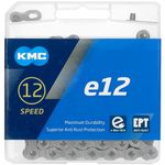 KMC E12 EPT 12 Speed E-Bike Chain, 130 Links, Dark Silver