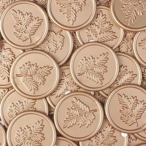 JAGERGREEN Wax Seal Stickers for Wedding Invitation, 48 Pcs Gold Self Adhesive Sealing Wax Sticker, Envelope Seal Stickers with Olive Branch Pattern for Envelopes Sealer, Gifts Wrapping, Christmas