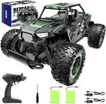 BEZGAR Remote Control Cars - 1:14 Scale RC Car, 2WD 20KM/H All-Terrains Toy Off Road Vehicle Monster Truck with 2 Rechargeable Battery for Boys Kids Adults and Girls, TB142