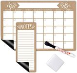 Rustic Large Magnetic Calendar for Fridge Dry Erase Board for Refrigerator - Magnetic Fridge Calendar Dry Erase Magnetic Whiteboard Calendar, Magnetic Dry Erase Calendar for Fridge Planner Magnet…