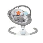 BABABING | Electric Baby Bouncer Hub Swing with Bluetooth Digital Display | Baby Rocker with 5 Swing Settings | Built-in Timer and Lightweight | Suitable for Newborn