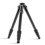 SIRUI AM-284 Carbon Fiber Tripod for Travel, Professional Camera Tripod with 4-Section Legs, Twist Leg Locks, Detachable Metal Spikes, Loads up 33LB, Max Height 47.2“