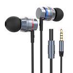 YINYOO KBEAR ST1 Wired in-Ear Headphones Earbuds Earhpone Headset Bass Driven Sound Noise Isolating,Metal Earphones, Suitable for Students, Business, Games (ST1Nomic)