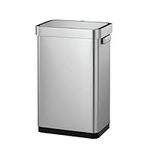 EKO - Deluxe Mirage T Sensor Bin - Large 50l Capacity, Brushed Stainless Steel Hands Free Motion Sensor Bin With An Interactive Display, Brushed Stainless Steel, 50 Litre