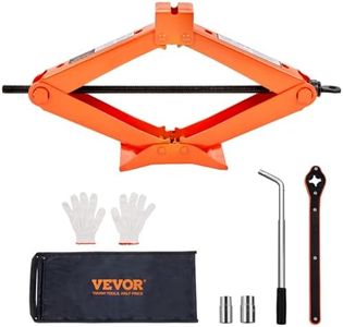 VEVOR Scissor Jack, 2.5 Ton/6613 lbs Scissor Car Jack with 3.7"-17.1" Lifting Range, Heavy Duty Tire Changing Kit, Includes Ratchet Wrench, Lug Wrench & Socket, Fits Most Cars Trucks Sedans SUV MPV