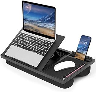 Laptop Lap Desk - Home Office Lap Desk for Laptop with Adjustable Angles, Portable Laptop Table Stand for Bed with Mouse Pad & Cellphone Slot & Holder - Fits Up to 15.6 Inch MacBook & Tablets