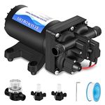 ECO-WORTHY Upgraded 12V RV Water Diaphragm Pump 5.5GPM 70PSI,12Volt Fresh Water Pressure Pump On Demand for RV Yacht Shower Garden Kitchen