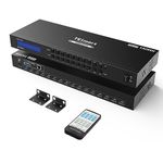 TESmart 8 Port HDMI Matrix 8x8 Rack Mount Ultra HD 4K 8 in 8 Out HDMI Switcher Supports 4Kx2K@30HZ,1080P@60Hz,3D&Deep Color,RS232 & LAN Port Control,HDCP 1.4…
