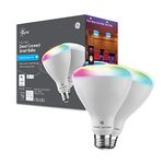 GE CYNC BR30 LED Smart Light Bulbs, Indoor Floodlight Bulb, Color Changing Light Bulb, WiFi Lights, Works with Amazon Alexa and Google Assistant, 9.5 Watts (2 Pack)