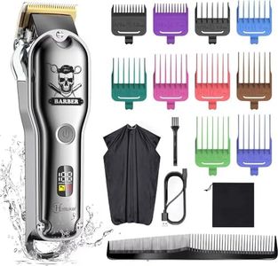 Hatteker Hair Cutting Kit Pro Hair Clippers for Men Professional Barber Clippers IPX7 Waterproof Cordless Beard/Hair Trimmer