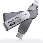 PioData iXflash 1 TB MFi Certified Flash Pen Drive for iPhone/iPad/Mac/PC USB 3.1 Type C Lightning External Storage Memory Photo Stick