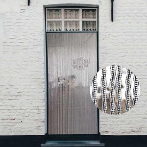 Trente Orchidea - Cortina antimoscas para puerta de balcón, mosquitera para puerta de balcón, protección contra insectos, cortina de lujo, color negro, 125 x 230 cm