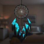 Blue Dream Catchers Handmade Wall Hanging Decoration Decor Nursery Wall Art Craft Gift for Kids Boys Bedroom