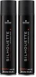 Schwarzkopf Professional Silhouette Super Hold Hairspray For Hair Styling Invisible Long Lasting Hold Micro Fine Film Formers Quick Drying Non Sticky Hairspray For Women Men 300 ml (Pack of 2)