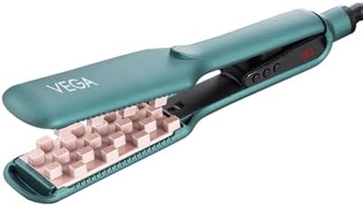 Vega VolumePro Hair Volumizer for Women With Ceramic Coated Plates & Digital Display, Gives Volumized & Bouncy Hair, Suitable for All Types (VHVH-01), Green
