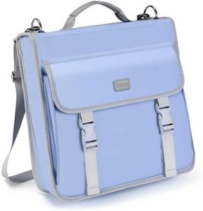 Banero 3" D-ring Zipper Binder with 700+ Sheets Capacity, 3-ring Zip Up Binder with Shoulder Strap for School, College, Office, Compatible with 13" MacBook & 12.9" Tablet (Light Blue)