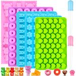 Gummy Bear Mould Silicone, 5 Pieces Silicone Mould Gummy Bears, Chocolate Making Set, Candy Silicone Mould for Sweets, Jelly, Chocolate with 2 Pipettes