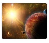 Mousepads A view of planet moons and the universe from the earth surface Abstract illustration IMAGE 19033891 by MSD Mat Customized Desktop Laptop Gaming Mouse Pad