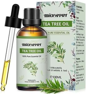 MIGCAPUT Aceite Esencial de Árbol de Té 100ML, 100% Puro Natural Tea Tree Oil, Aceites Esenciales de Grado Terapéutico para el Cuidado de la Cara, la Piel y el Cabello, Anti Acné, Esterilización