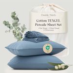 Double Stitch by Bedsure Percale Cotton Tencel Sheet Set L10 96x105