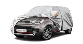 kayme 6 Layers SUV Car Cover Custom Fit for Kia Soul (2009-2024) Waterproof All Weather for Automobiles, Outdoor Full Cover Rain Sun UV Protection.Silver(CC-YGLM-Kia Soul)