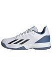 adidas Courtflash Tennis Shoes, Cloud White/Core Black/Crew Blue, 5 UK