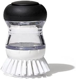 OXO Good Grips Soap Dispensing Palm Brush, Black/Clear/White