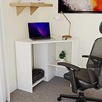 Vida Designs Hetton Corner Computer Desk with Shelves, Home Office PC/Laptop Table, Gaming Study Workstation, Furniture, White