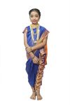 Mastani Nauwari Saree for Baby/Childs/Girls (6-7, Classic, Royal Blue)