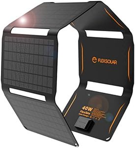 FlexSolar 40W Foldable Solar Panel Charger with USB-C and USB-A Outputs for Phones, Power Banks, Tablets - Waterproof for Camping, Hiking, Backpacking