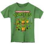 Tee Luv Big Boys Teenage Mutant Ninja Turtles Shirt - Youth TMNT Cartoon T-Shirt, Grass Green, XL