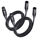 Cable Matters 2-Pack Premium XLR to XLR Microphone Cable 1.8m, XLR Cables, Mic Cable, XLR Cable