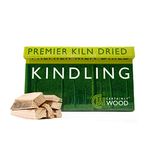 Certainly Wood Kindling - Kiln Dried Natural Firelighters for Woodburning Stove Open Fire Bbq Pizza Oven Fireplace Chimenea Barbecue Firepit - 2.5kg Firewood Sticks for Lighting Hard Log Charcoal Coal