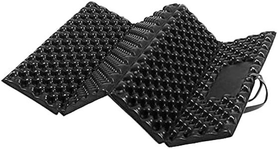 REDCAMP Foam Backpacking Sit Pad, Ultralight Foldable Z Hiking Seat Pad Insulated Sitting Pad for Outdoor Camping Stadium Picnic, Black 1pc