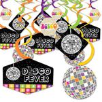 Big Dot of Happiness 70's Disco - 1970s Disco Fever Party Hanging Decoration Swirls - Set of 40