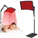 Red Light Therapy Lamp for Body, Infrared Light Therapy Lamps with Stand 660nm Red Light &850nm Near Infrared Light Therapy Lamp Device for Body at Home with Eyes Protection Goggles（Brown Black）